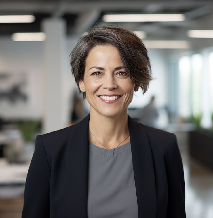 CPA smiling in the office